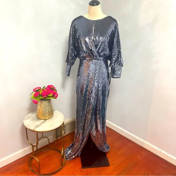 aidan mattox silver dress Aidan Mattox Women's Cocktail Wedding Guest Dresses